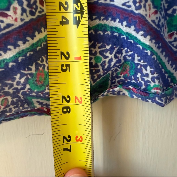 Lauren Ralph Lauren Multicolor Paisley Shirt, Lightweight, Size Medium - Picture 6 of 6